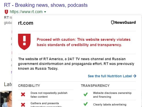 RT Russia Today Newsguard ranking e1572369513588