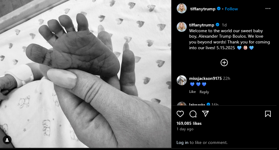 Tiffany Trump baby screenshog