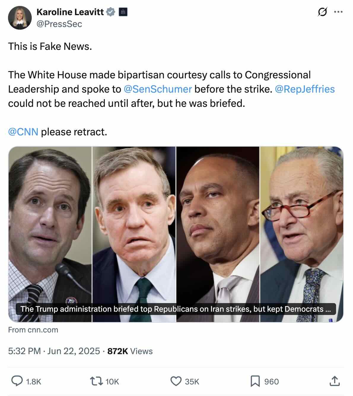 CNN's 'Fake News' Report COLLAPSES: 'Retract Your Story' 1 leavitt 2