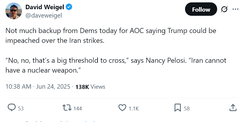 pelosi aoc impeachment call