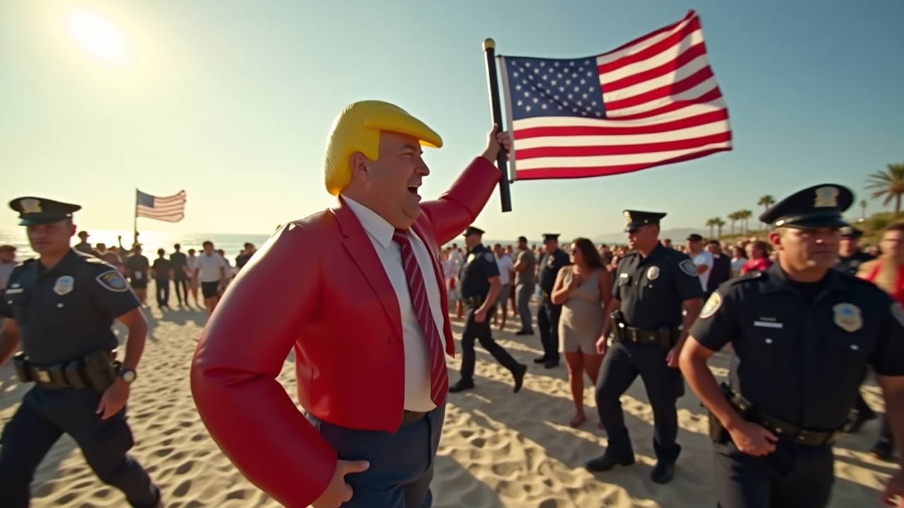 JUST IN: Inflatable Trump Costume Assault Sparks Fury at ‘No Kings’ Rally