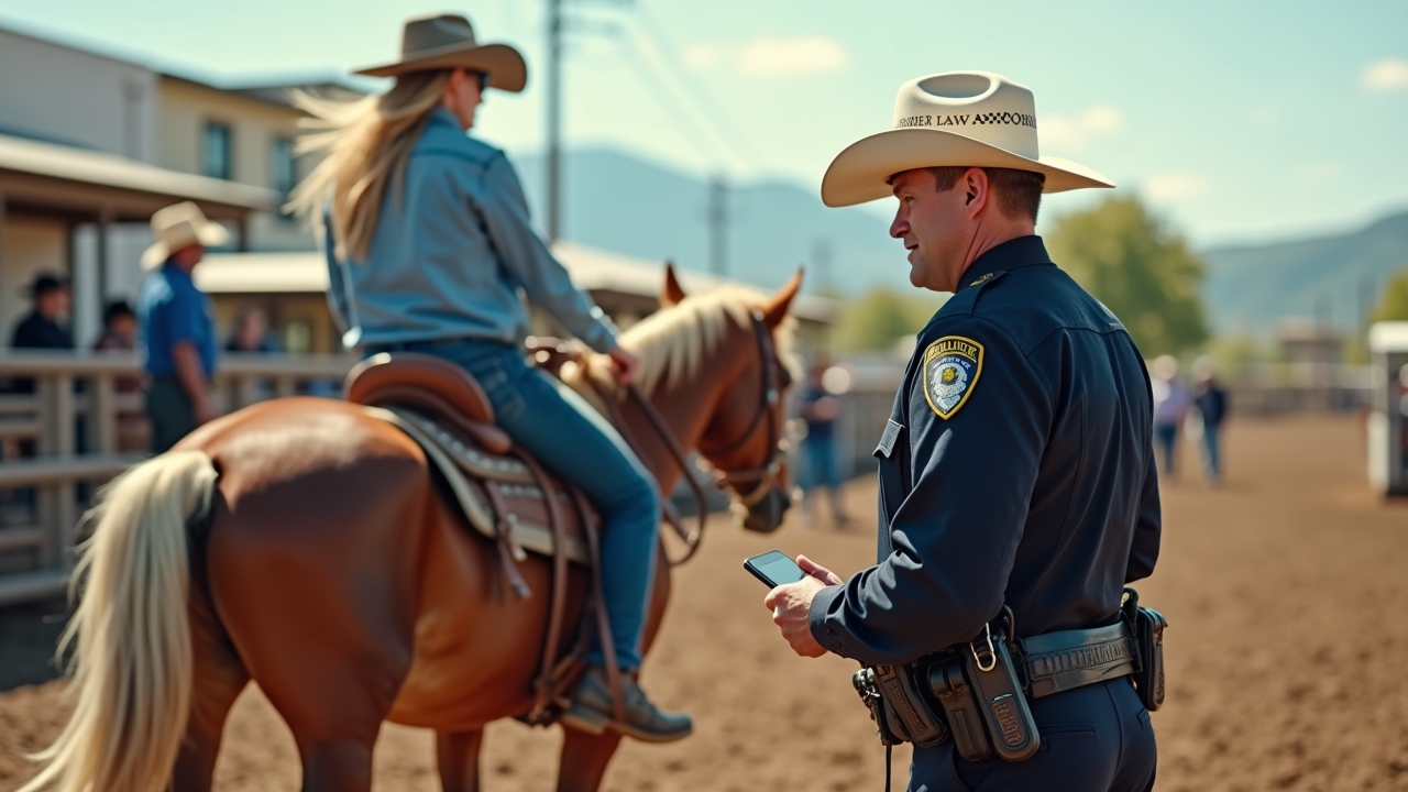 Officer Rides Bull In Walmart Lot: Community Spirit Shines Through!