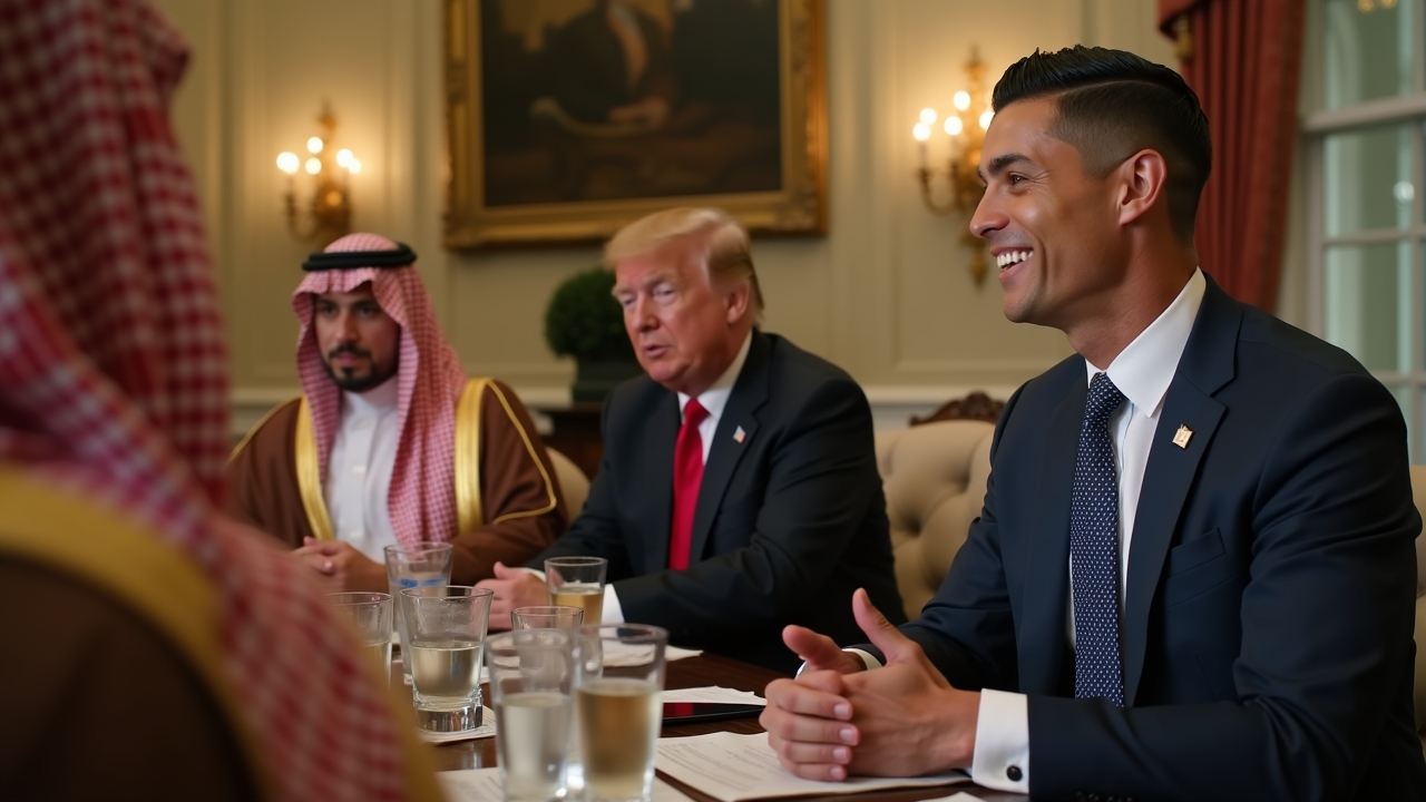 TRUMP & RONALDO’s Oval Office Meeting Sparks DEEP Political Debate Online