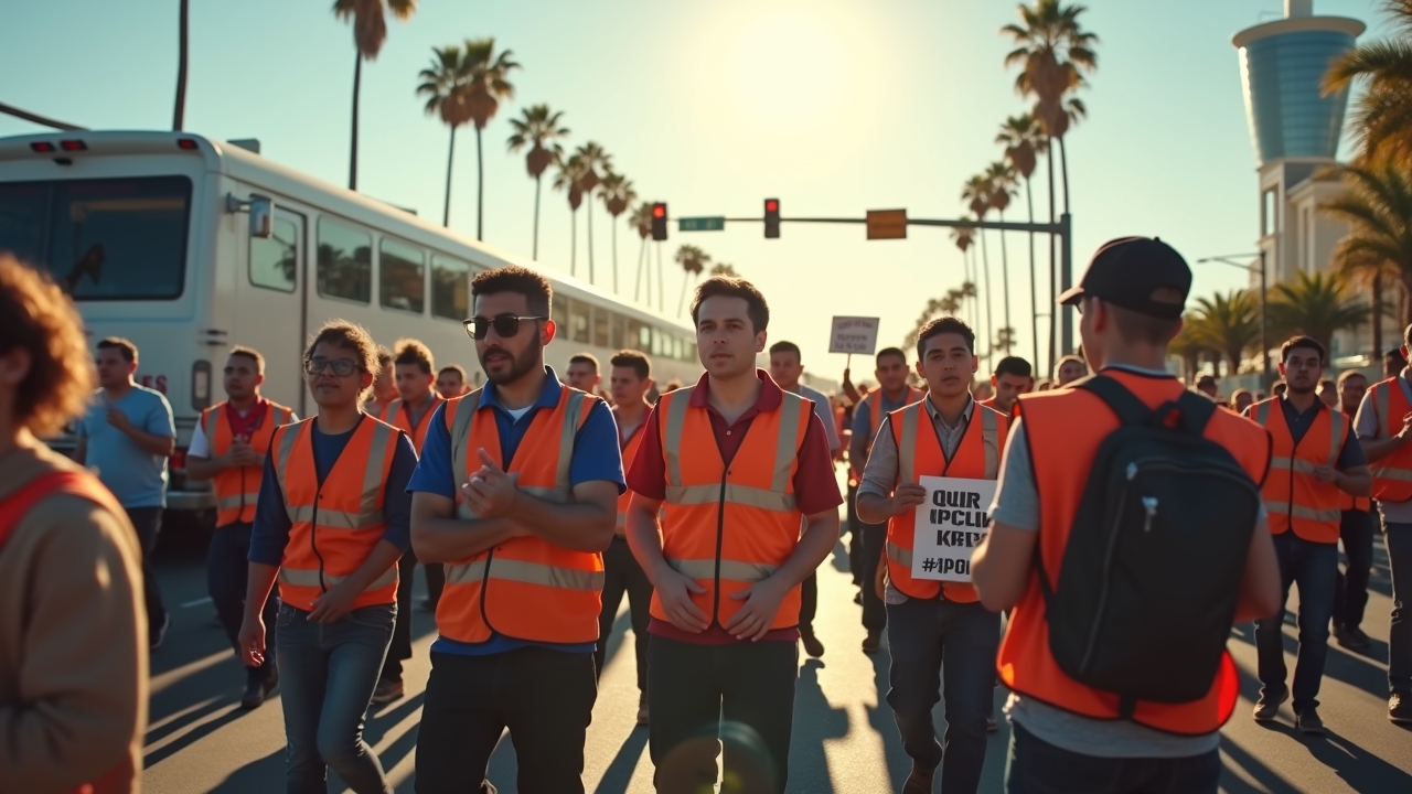 BREAKING: Hundreds Of Airline Workers Block LAX Entrance Amid Travel Chaos