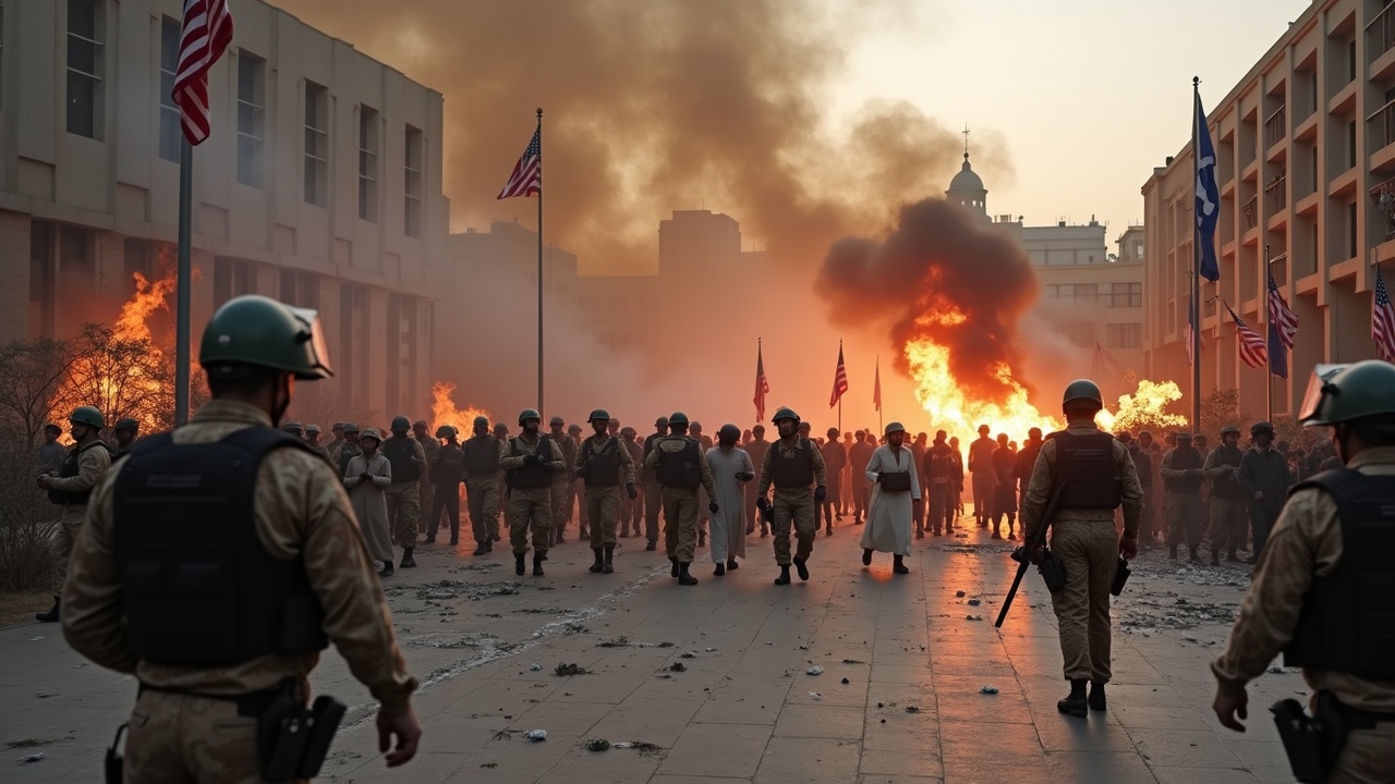 BREAKING: Armed Rioters Clash With U.S. Marines In Karachi… Death Toll Rises