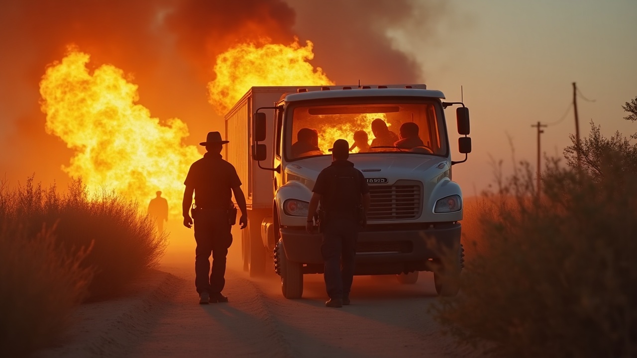 JUST IN: Texas Troopers Heroically Rescue 39 Illegals From Burning Trailer